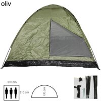 Camping Zelt Kuppelzelt 2-3 P Wasserdicht Monodom 210 x...